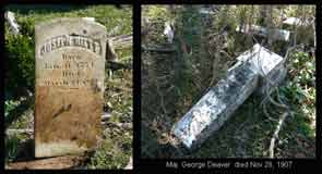 gravestones in the cemetery