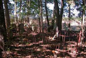 1997 view of the fence around the cemetery