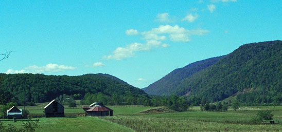 The Round Barn on the South Branch south of Romney