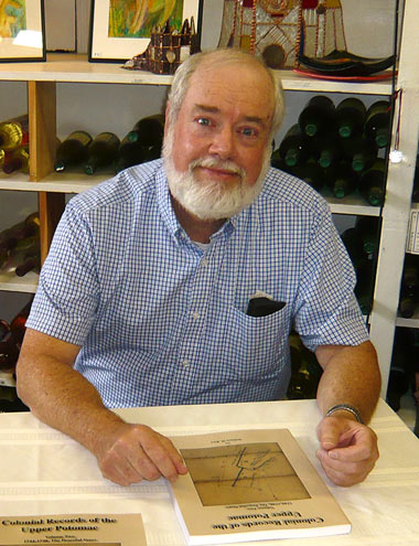 Bill Rice selling his books