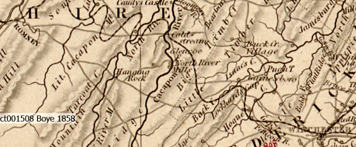 Boye map of Virginiia showing Glencoe